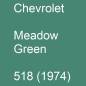 Preview: Chevrolet, Meadow Green, 518 (1974).